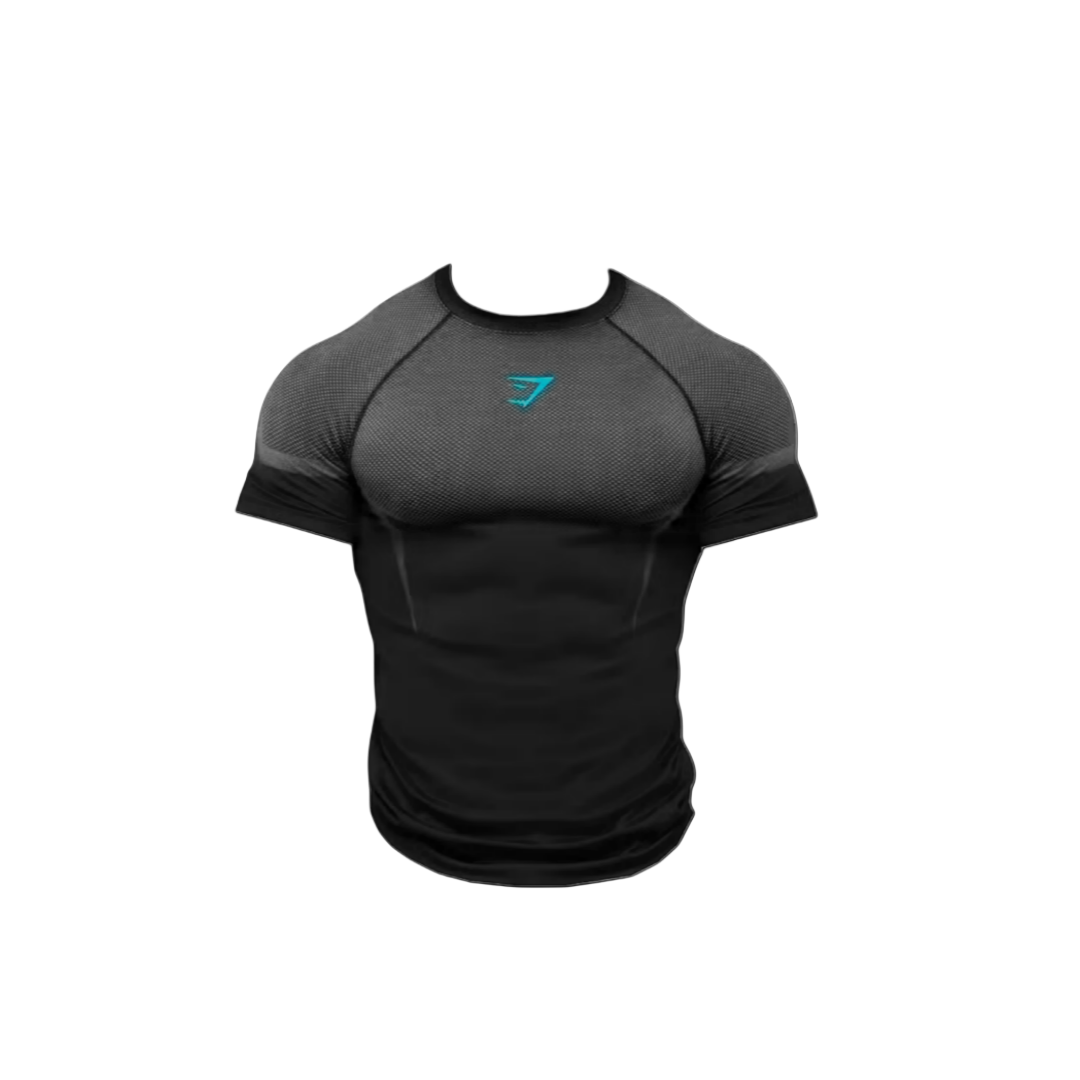 Gymshark Onyx 5.0 Seamless T-shirt Grey/Blue | Lightning Kicks